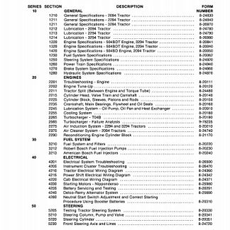 Case 2094, 2294, 3294 Tractor Service Repair Manual