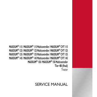 2015 Case IH 115, 125, 135, 145 Maxxum CVT Tractor Service Manual