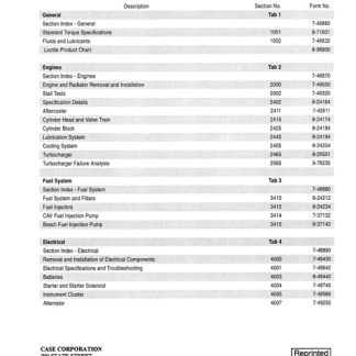 1996 Case L Series (580L, 580 Super L, 590 Super L) Loader Backhoe Family Service Manual