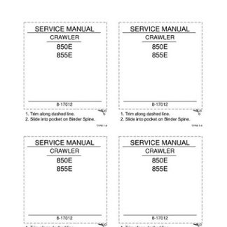 1992 Case 850E, 855E Crawler Dozer Service Manual