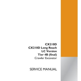 Case CX210D (Long Reach LC) Tier 4B Excavator Service Manual