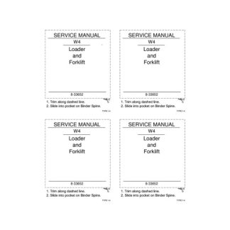 Case W4 Loader and Forklift Service Repair Manual