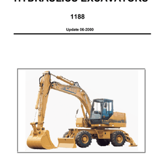 Case 1188 Hydraulic Wheeled and Crawler Excavators Service Manual