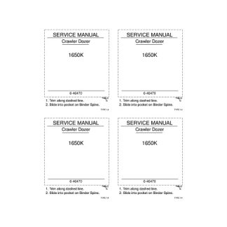 Case 1650K Crawler Dozer Service Repair Manual