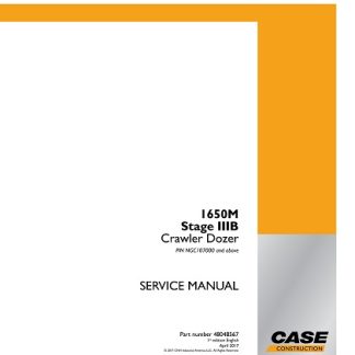 Case 1650M Stage IIIB Crawler Dozer Service Repair Manual