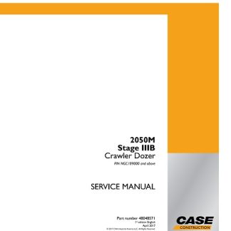Case 2050M Stage IIIB Crawler Dozer Service Repair Manual