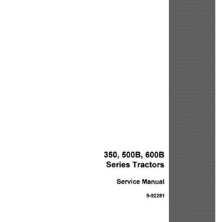 Case IH 350 , 500B , 600B Series Tractors Service Manual