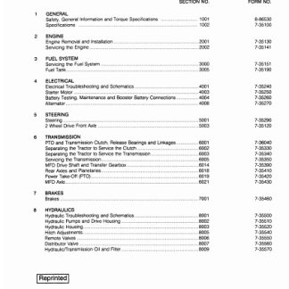 Case 2100 Series Tractor Service Repair Manual