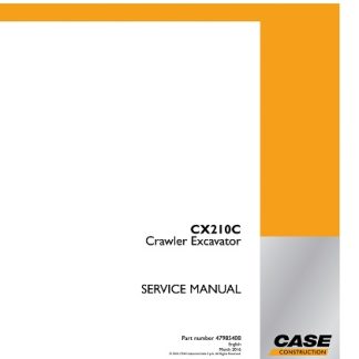 Case CX210C Crawler Excavator Service Repair Manual