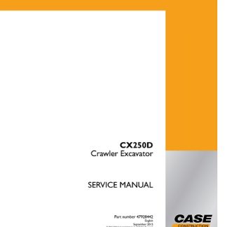 Case CX250D Crawler Excavator Service Repair Manual