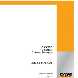 Case Cx490c, Cx500c Crawler Excavator Service Manual