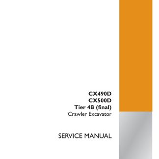 Case CX490D, CX500D Tier 4B (final) Crawler Excavator Service Manual