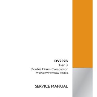 Case DV209B Tier 3 Double Drum Compactor Service Manual
