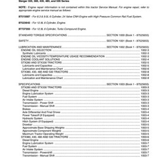 Case IH STX AND STEIGER Series Tractors Service Manual