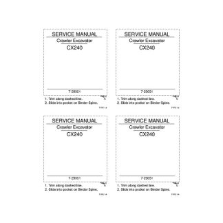 Case CX240 Crawler Excavator Service Repair Manual