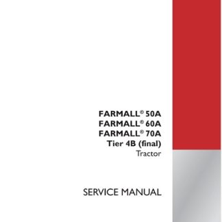 Case IH FARMALL 50A, FARMALL 60A, FARMALL 70A Tier 4B (final) Tractor Service Manual