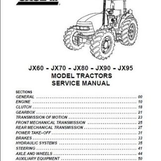 Case Ih Tractor JX60, JX70, JX80, JX90, JX95 Service Manual